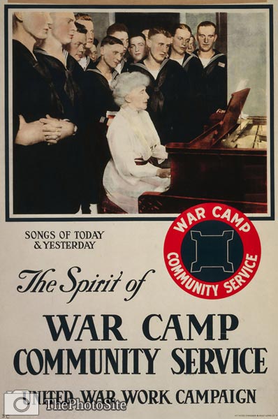 Spirit of war camp community service World War I Poster - Click Image to Close