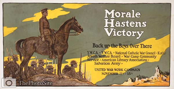 Morale hastens victory - World War One Poster - Click Image to Close