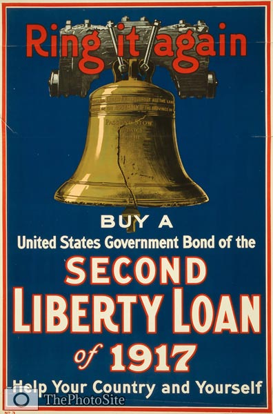 Liberty Bell World War I, WWI Poster - Click Image to Close