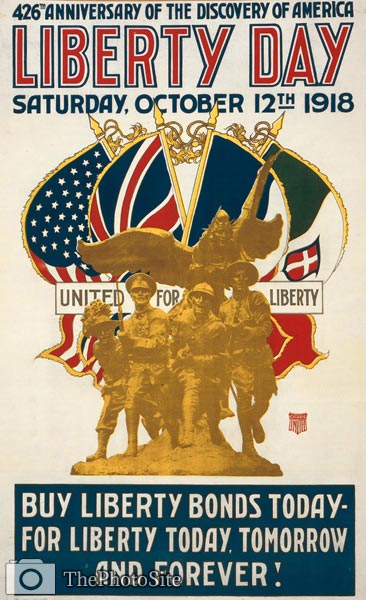 426th anniversary of the discovery of America WWI Poster - Click Image to Close