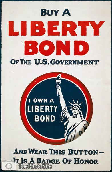 Statue of Liberty - I own a Liberty Bond - WWI Poster - Click Image to Close