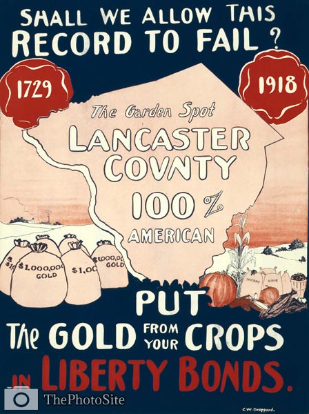 Put the gold from your crops in Liberty Bonds WWI Poster - Click Image to Close