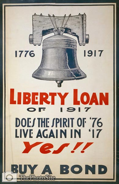 Liberty Bell - Buy a Bond - World War 1 Poster - Click Image to Close