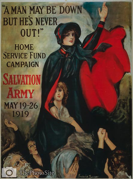 A man may be down but he's never out WWI Poster - Click Image to Close