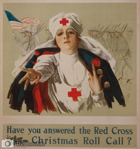 Red Cross Christmas roll call - World War I Poster - Click Image to Close