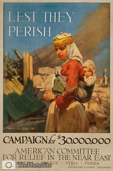 Relief in Near East Armenia Greece Syria Persia WWI Poster - Click Image to Close