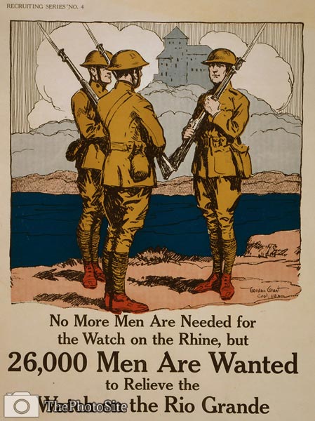 Relieve the watch on the Rio Grande WWI Poster - Click Image to Close
