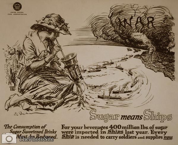 Sugar means shipsn World War I Poster - Click Image to Close