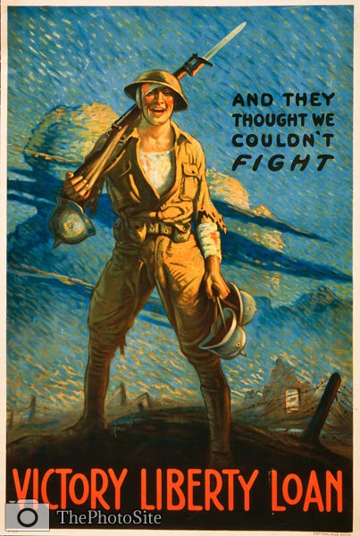 And they thought we couldn't fight - WWI Poster - Click Image to Close