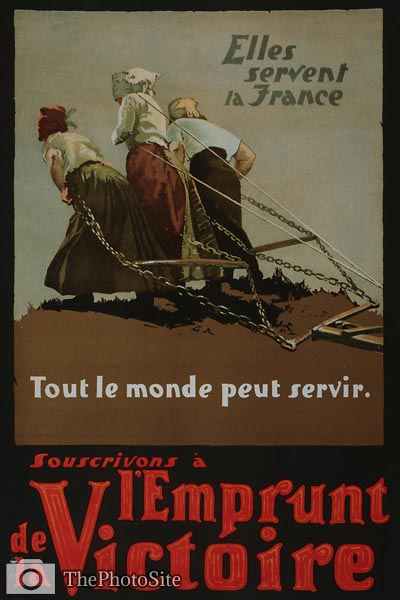 Elles servent la France - French World War I Poster - Click Image to Close