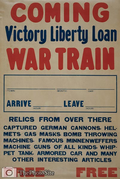 Coming, Victory Liberty Loan war train WWI Poster - Click Image to Close