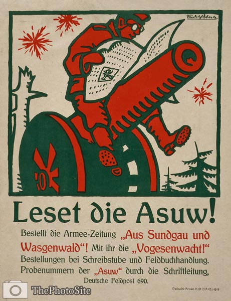 German World War One Poster - Leset die Asuw! - Click Image to Close