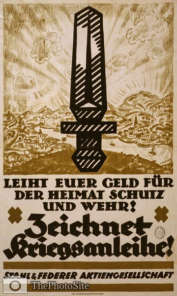Leiht euer Geld - German World War I Poster - Click Image to Close