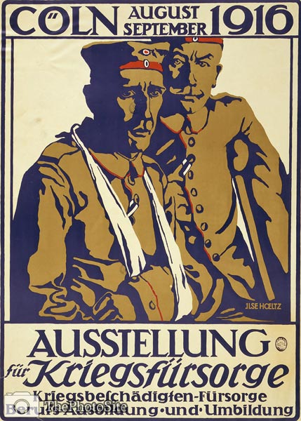 Wounded German Veterans - World War I Poster - Click Image to Close