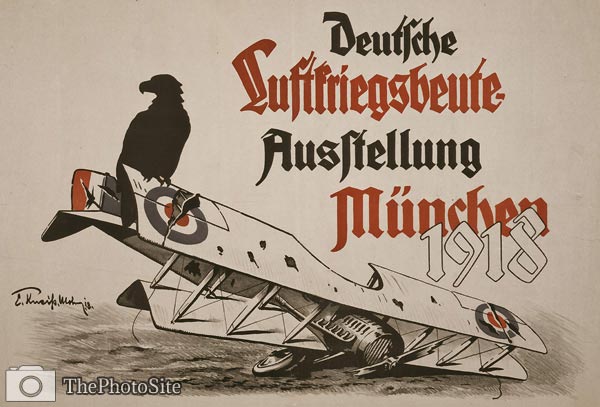 Downed British biplane - spoils of war German Poster - Click Image to Close