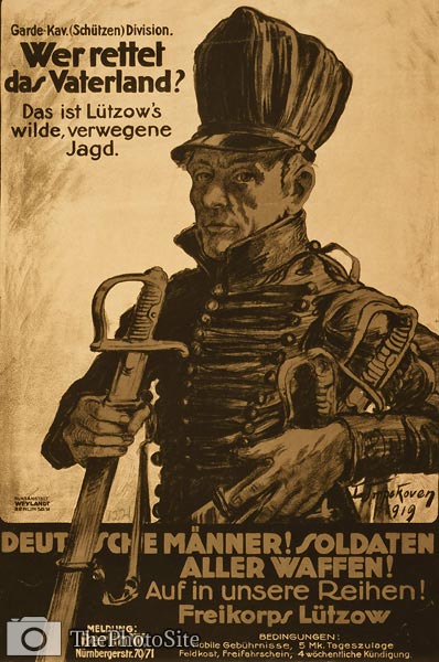 Join Kreikorps Lutzow - German World War One Poster - Click Image to Close