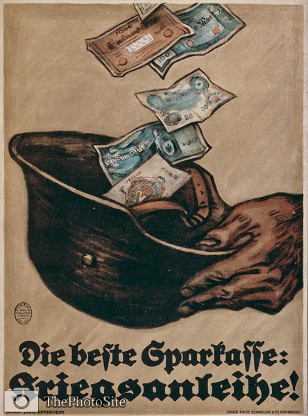 Die beste Sparkasse: Kriegsanleihe! German WWI Poster - Click Image to Close