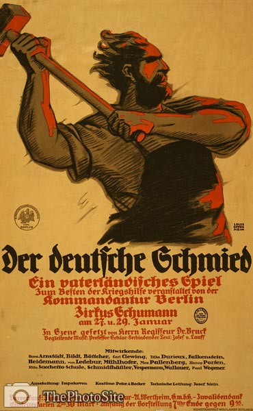 Der deutsche Schmied German Play - World War I Poster - Click Image to Close