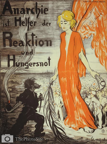 Anarchie ist Helfer der Reaktion und Hungersnot German WWI Poste - Click Image to Close