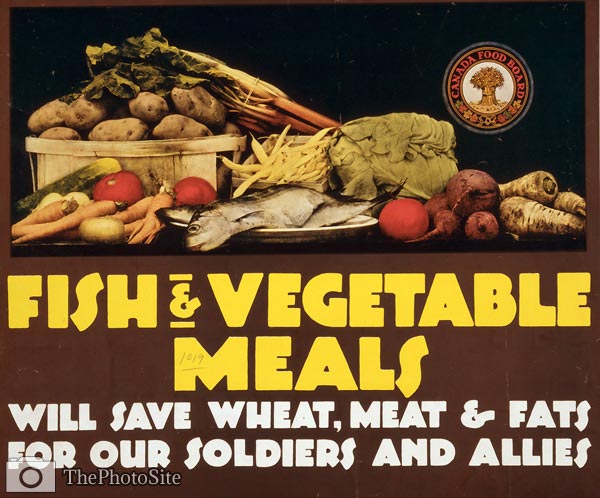 Save wheat and meat for our soldiers Canada Poster - Click Image to Close