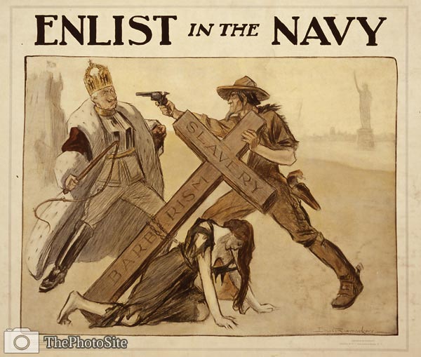 Enlist in the navy War Poster - Click Image to Close