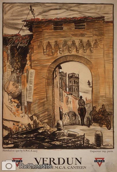 Verdun arch and ruins - World War I Poster - Click Image to Close