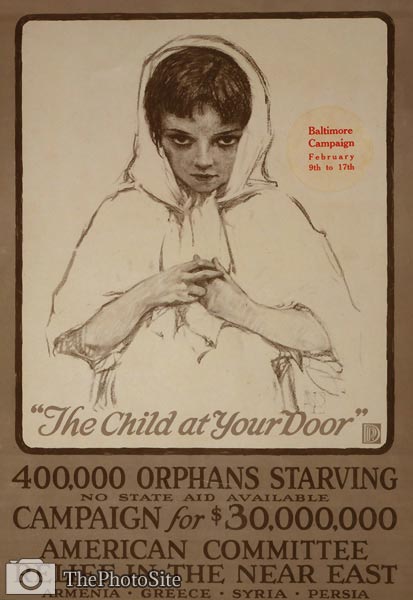 400,000 orphans starving - World War I Poster - Click Image to Close
