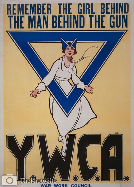 Remember the girl behind the man WWI Poster - Click Image to Close