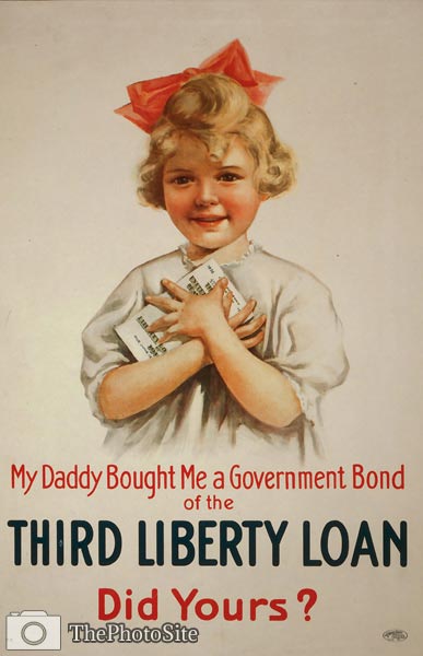 Daddy bought me a government bond War Poster - Click Image to Close
