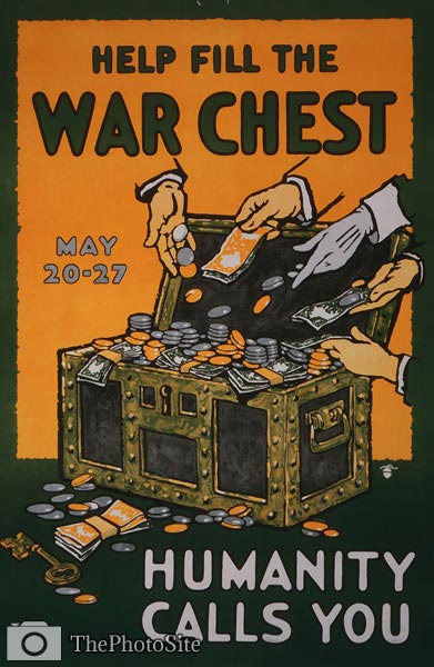 Help fill the war chest World War Poster - Click Image to Close