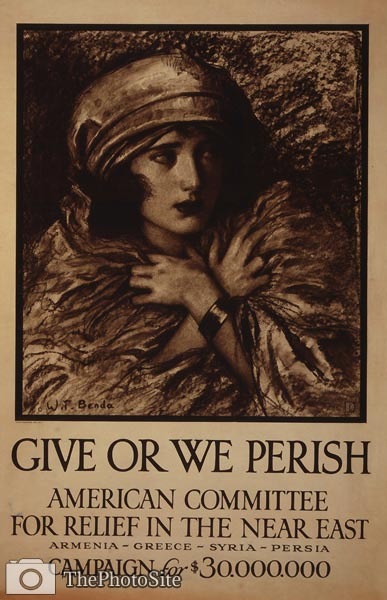 Give or we perish US World War I Poster - Click Image to Close