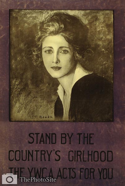 Stand by the country's girlhood World War Poster - Click Image to Close