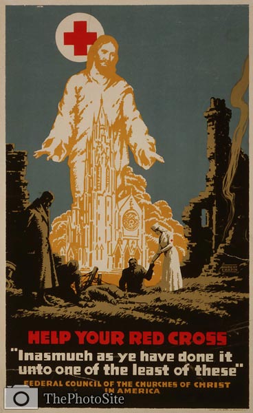 Help your Red Cross World War I Poster - Click Image to Close