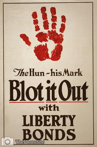 Bloody hand print - the Hun Poster - Click Image to Close