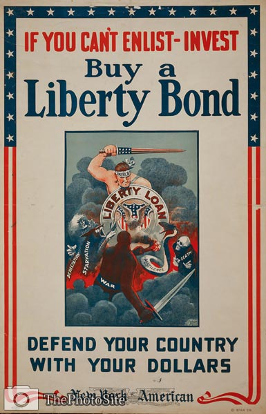 Defend your country with your dollars World War Poster - Click Image to Close