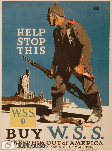 German soldier rifle and bloody knife War Poster - Click Image to Close
