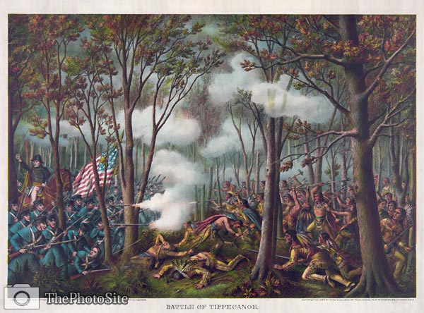 Battle of Tippecanoe, 1889 fighting indians - Click Image to Close