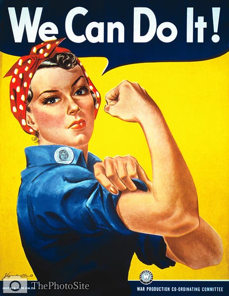 Rosie the Riveter We Can Do It WWII Poster - Click Image to Close