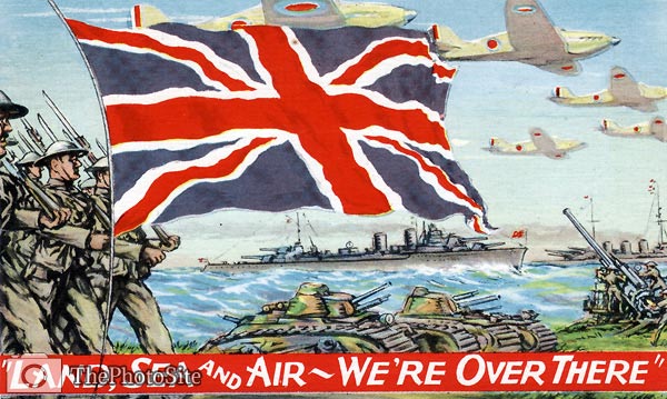 Land Sea and Air We're over there, Canadian wwii poster - Click Image to Close