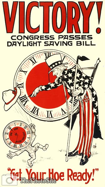 Victory Congress passes daylight saving bill poster - Click Image to Close