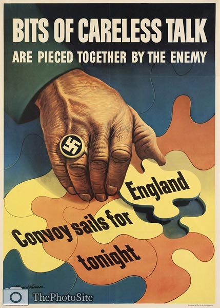 Careless talk American WWI Poster - Click Image to Close