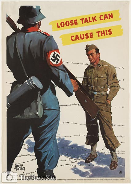Loose talk can cause this. American WWII Poster - Click Image to Close