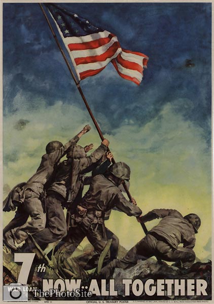 7th War Loan, now all together, WWII Poster - Click Image to Close
