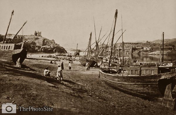 Assouan, port Aswan Egypy by Francis Frith 1862 - Click Image to Close