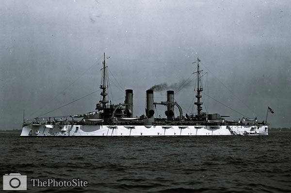 USS Virginia American Battleship 1907. - Click Image to Close