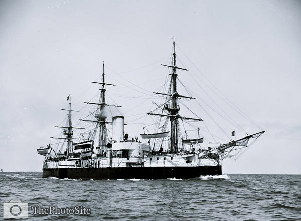 Aquidaban ship, Brazilian navy. Columbian Naval Review 1893 - Click Image to Close