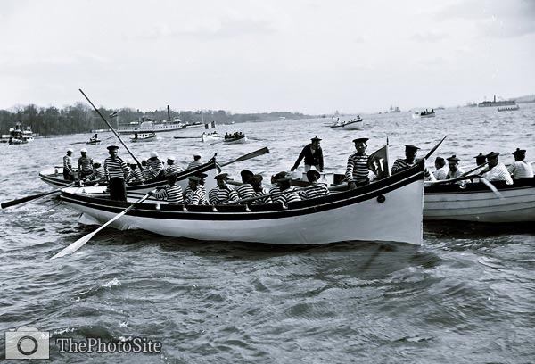 Before boat race Columbian Naval Review April 1893 Regattas - Click Image to Close
