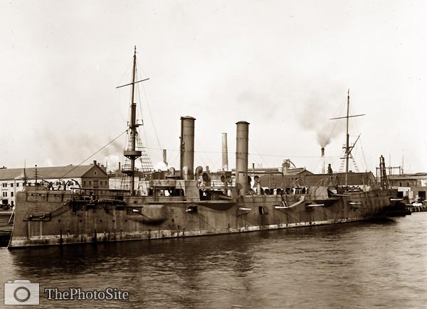 U.S.S. Chicago Cruiser, Warhip at Brooklyn Navy Yard - Click Image to Close