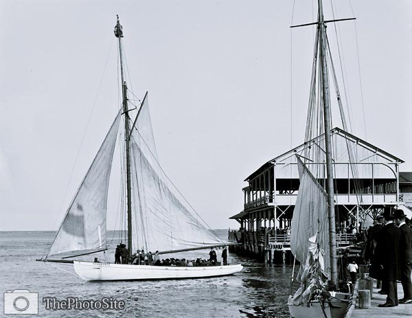 Chalfonte Sailboat Atlantic City, New Jersey pier - Click Image to Close