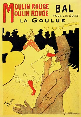 Henri de Toulouse-Lautrec Moulin rouge, La Goulue poster
